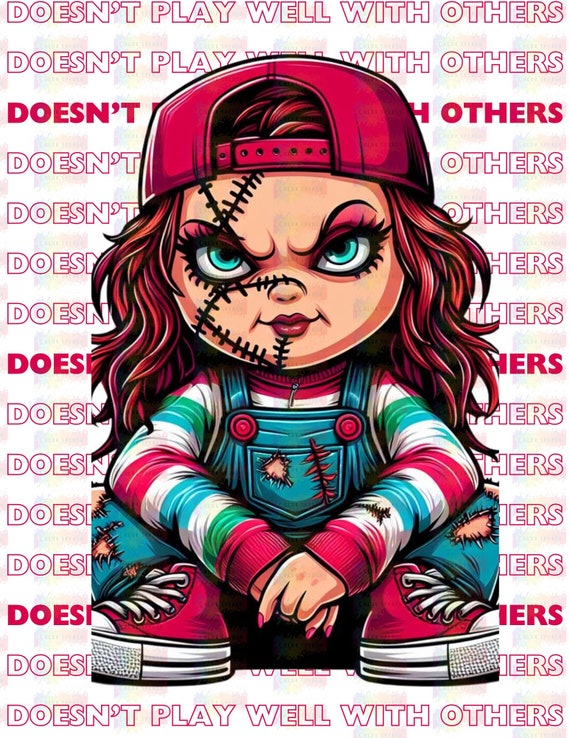 Does Not Play Well Chucky PNG | Tiffany DTF Digital Download - Etsy