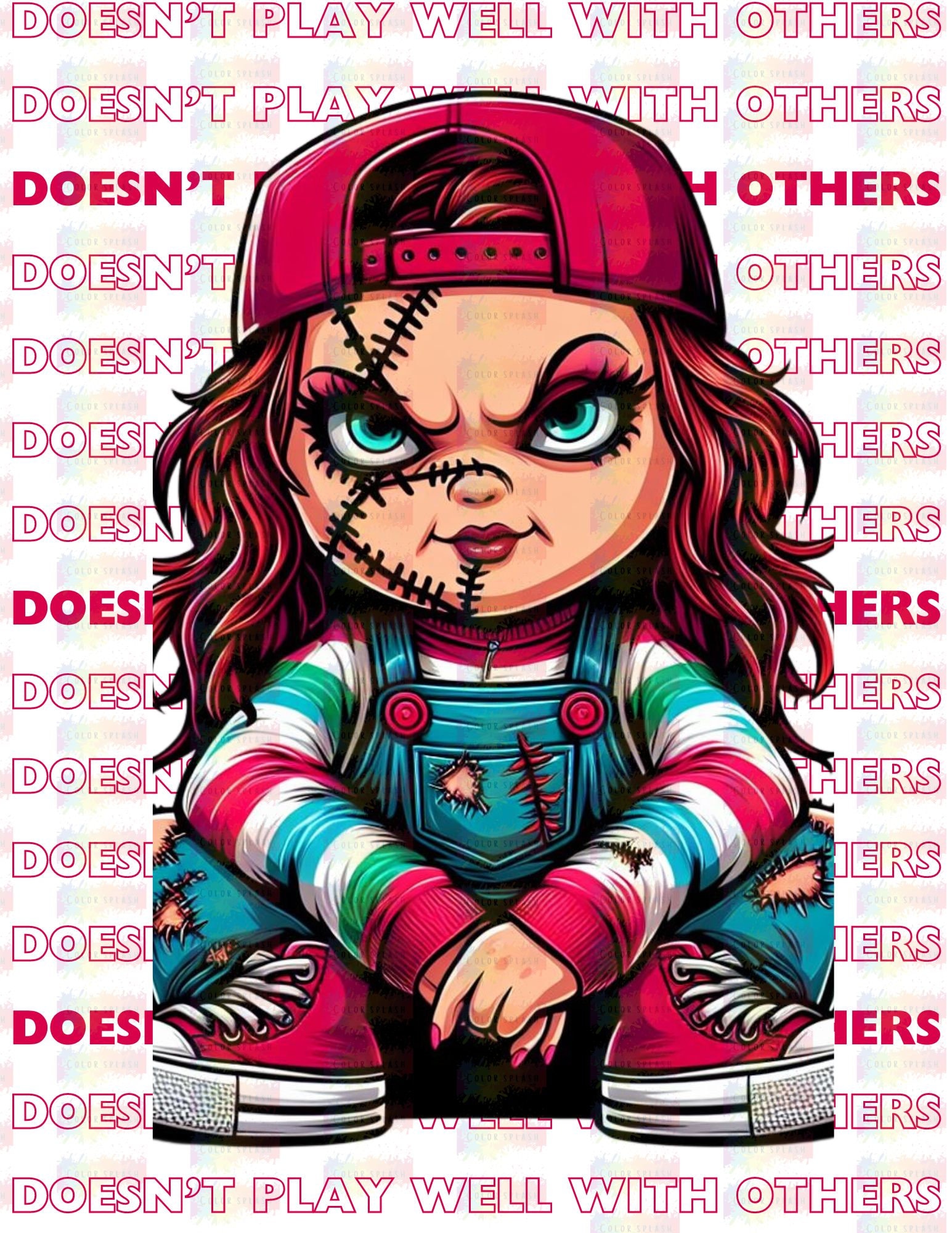 Does Not Play Well Chucky PNG | Tiffany DTF Digital Download - Etsy