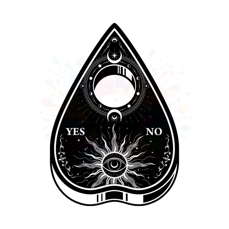 Rolig Ouija-bräda PNG: Sms:ar min pappa, Halloween-design (digital nedladdning) bild 2