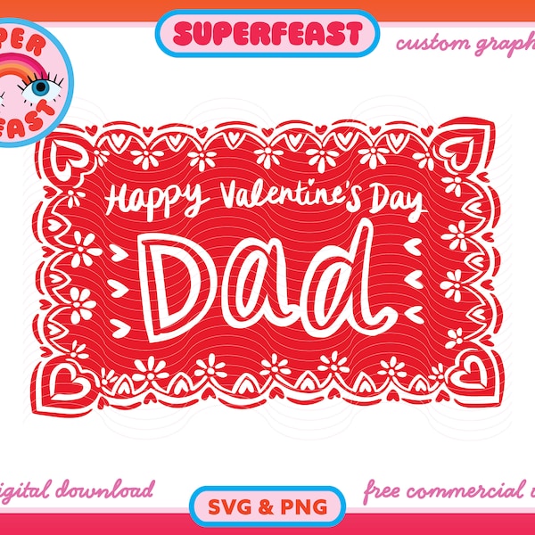VALENTINE PRINTABLE - Happy Valentines Day Dad - Cute hand-drawn printout card - Gifts for him, for husband, for father