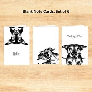 Ensemble de 6 articles de papeterie Greyhound, cartes de voeux drôles de chien, cartes de correspondance vierges pour anniversaire, remerciement, cadeau pour amoureux des chiens, aide au sauvetage des animaux