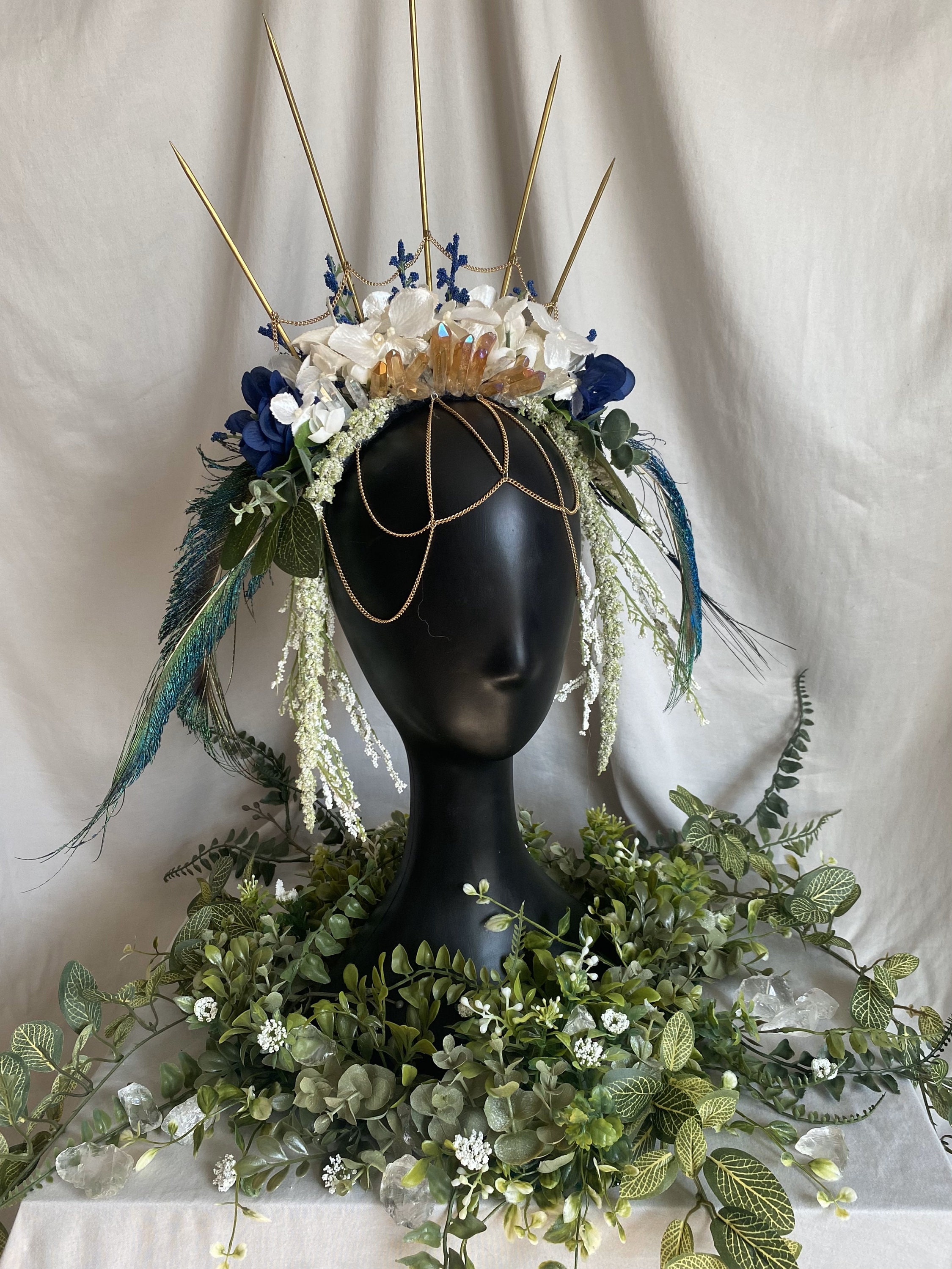 Hera Flower Crown Hera Crown - Cold Porcelain Flowers | As worn by Zita d  main image 4