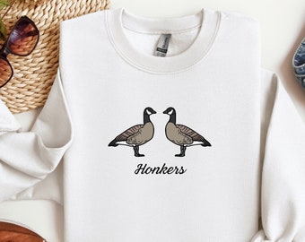 Honkers Bird Lover Adult Sweatshirt, Funny Shirt, Bird Pun Shirt, Joke Shirt, Mother's Day Gift, Gift for Bird Lover, Grandma Gift, Goose