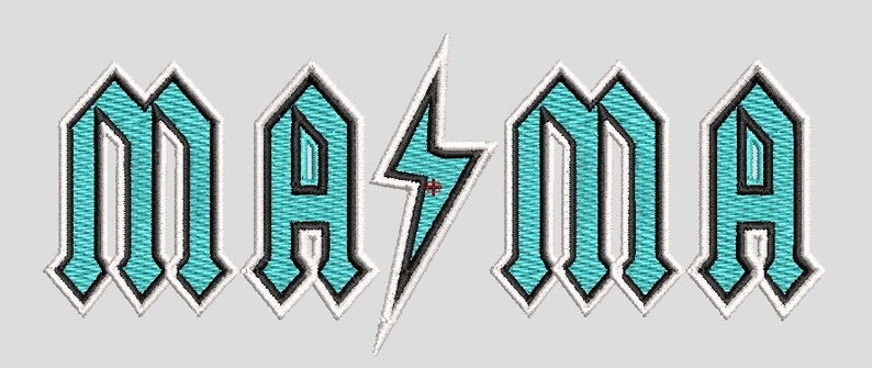 MAMA ACDC Style Hat Embroidery File for Dst and Pes Files. - Etsy