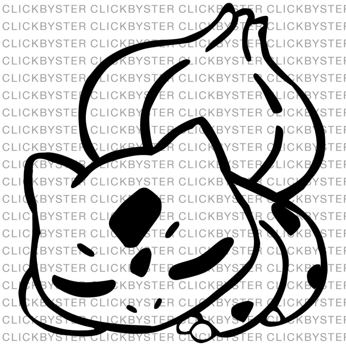 Cute Sleeping Bulbasaur Pokemon SVG Design - Etsy Australia