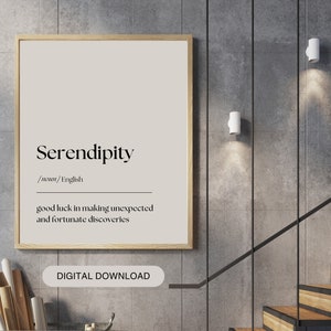 Serendipity Digital Download Poster - Affirmation Poster
