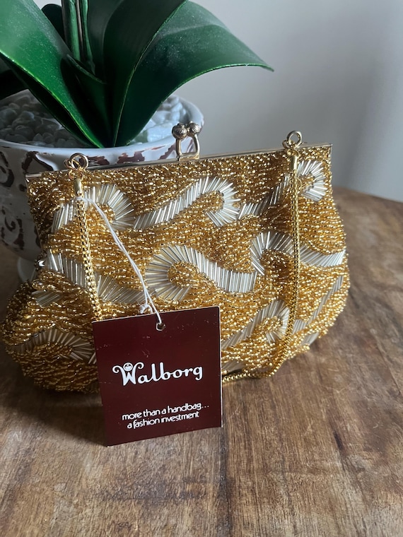 Gold Formal 1940s Vintage Evening Bags Vintage 1970s Beaded