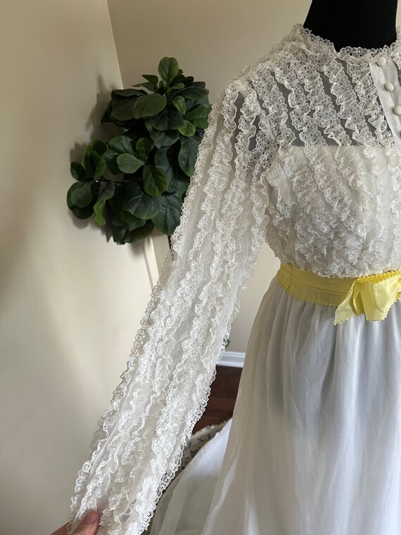 Vintage 70s Wedding Dress, Modest wedding dress, … - image 5