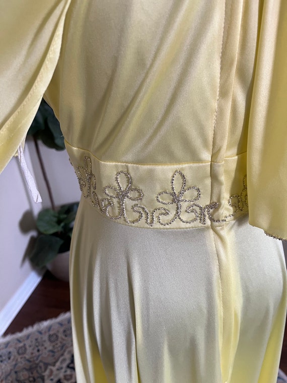 Vintage 1970s 1960s Yellow Formal Cocktail Evenin… - image 7