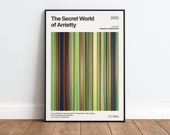 The Secret World of Arrietty Movie Poster | Movie Color Palette Print | Studio Ghibli Wall Art