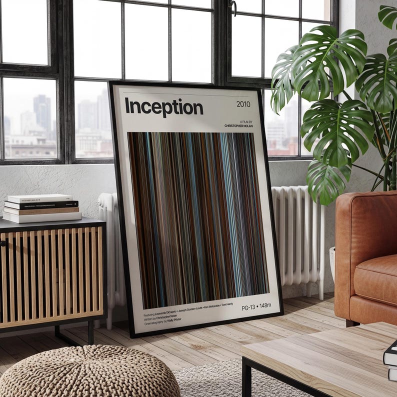 Inception Colour Inception Movie Poster | Movie Color Palette Print | Home Theater Decor ...
