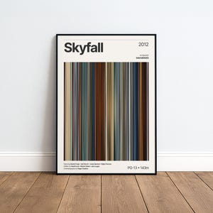 Skyfall Movie Poster | Movie Color Palette Print | James Bond Wall Art