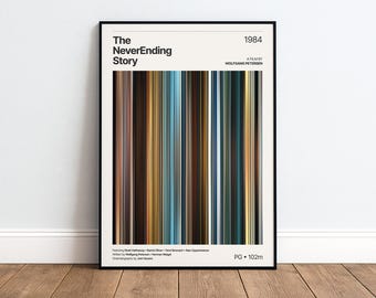 The NeverEnding Story Movie Poster | Movie Color Palette Print | Minimalist Film Wall Art