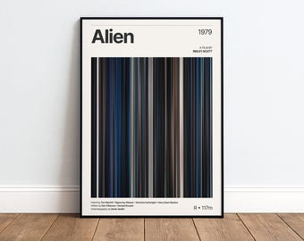Alien Movie Poster | Sci-fi Movie Print | Color Palette Wall Art