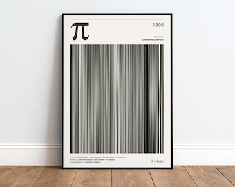Pi Movie Poster | Movie Color Palette Print | Abstract Film Wall Art