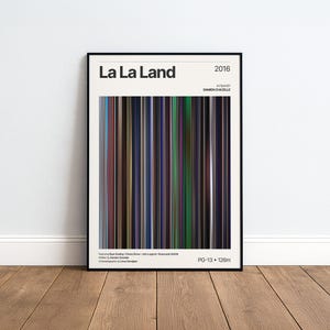 ラ・ラ・ランド映画バーコードポスター｜カラーパレットプリント｜映画好きへのギフト