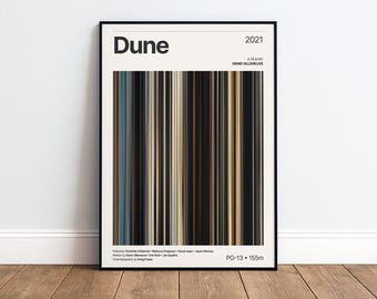 Dune Movie Barcode Poster | Minimalist Movie Print | Home Theater Decor