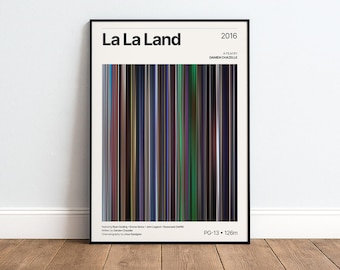 La La Land Movie Poster | Movie Color Palette Print | Home Theater Decor