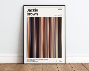 Jackie Brown Movie Poster | Movie Color Palette Print | Tarantino Wall Art