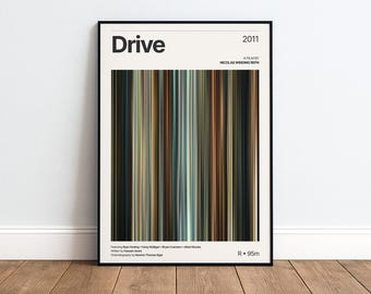 Drive Movie Poster | Movie Color Palette Print | Home Theater Decor