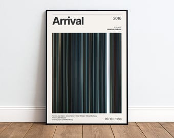 Arrival Movie Barcode Poster | Minimalist Movie Print | Sci-fi Wall Art