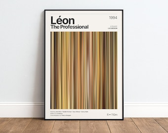 Léon: The Professional Movie Poster | Movie Color Palette Print | Home Theater Decor