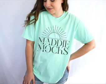 Comfort Colors C1717 Island Reef Shirt Mockup, Green Tshirt Mock-up, Real Model Mockups, Trendy POD Mocks, Simple Cozy Aesthetic,