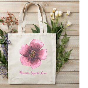 Sac fourre-tout fleur, sac fourre-tout fleurs colorées, sac fourre-tout fleur rose, sac fourre-tout mignon, sac à provisions, cadeau pour elle, sac fourre-tout fleur pour dame