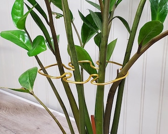 Small Sized Plant Support, Handmade Monstera Leaf Shape Design, Boho Style Aesthetic Indoor Houseplant and Shaper Trellis, Bundle Sets
