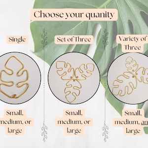 Soportes para plantas con forma de hoja de monstera, soportes decorativos para plantas de interior, bonitos adornos para macetas, enrejado para plantas de estilo bohemio artesanal. imagen 6