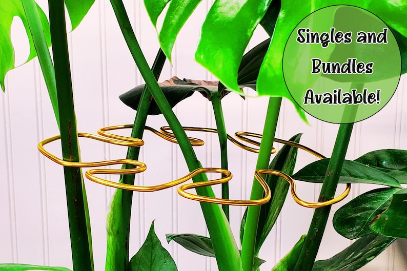 Soportes para plantas con forma de hoja de monstera, soportes decorativos para plantas de interior, bonitos adornos para macetas, enrejado para plantas de estilo bohemio artesanal. imagen 11