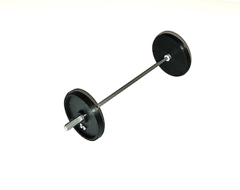 Miniature Barbell with 45lb Plates: Adjustable Dumbbell Desk Decor