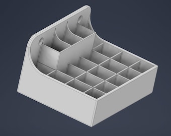 Wall Mounted Mini Shelf Organizer With Compartments for Tools - Supplies - Makeup - Misc Items (Shelf only)