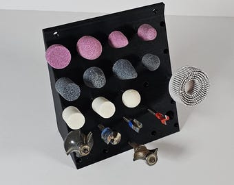 1/4 inch or 1/2 inch Shaft Die Grinder/Router/Bit Holder - Rack - Organizer (bits not included)
