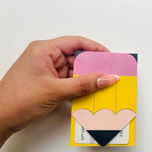 Download instantâneo | Porta-cartões-presente para lápis | De volta às aulas | Presente de agradecimento ao professor | Fornecimento para festas escolares | Favor de lápis | Ficheiro PDF