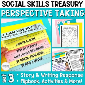 Using Perspective Taking Skills Upper Elementary Social Skills SEL Set 3, Special Education Worksheets for Kids and Educational Posters