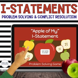 I Statement Conflict Resolution Problem Solving Printable Game, Social Emotional Learning Therapy Tools, Homeschool Flashcards & Worksheets