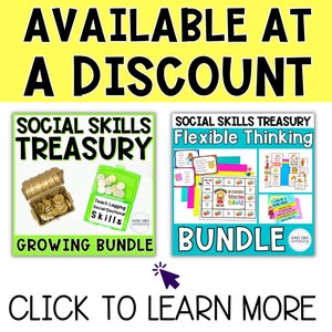 Stuck and Flexible Thinking Scenarios Game & Activities Set 1, Social Emotional Learning Worksheets for Kids, Child Development Therapy Tool