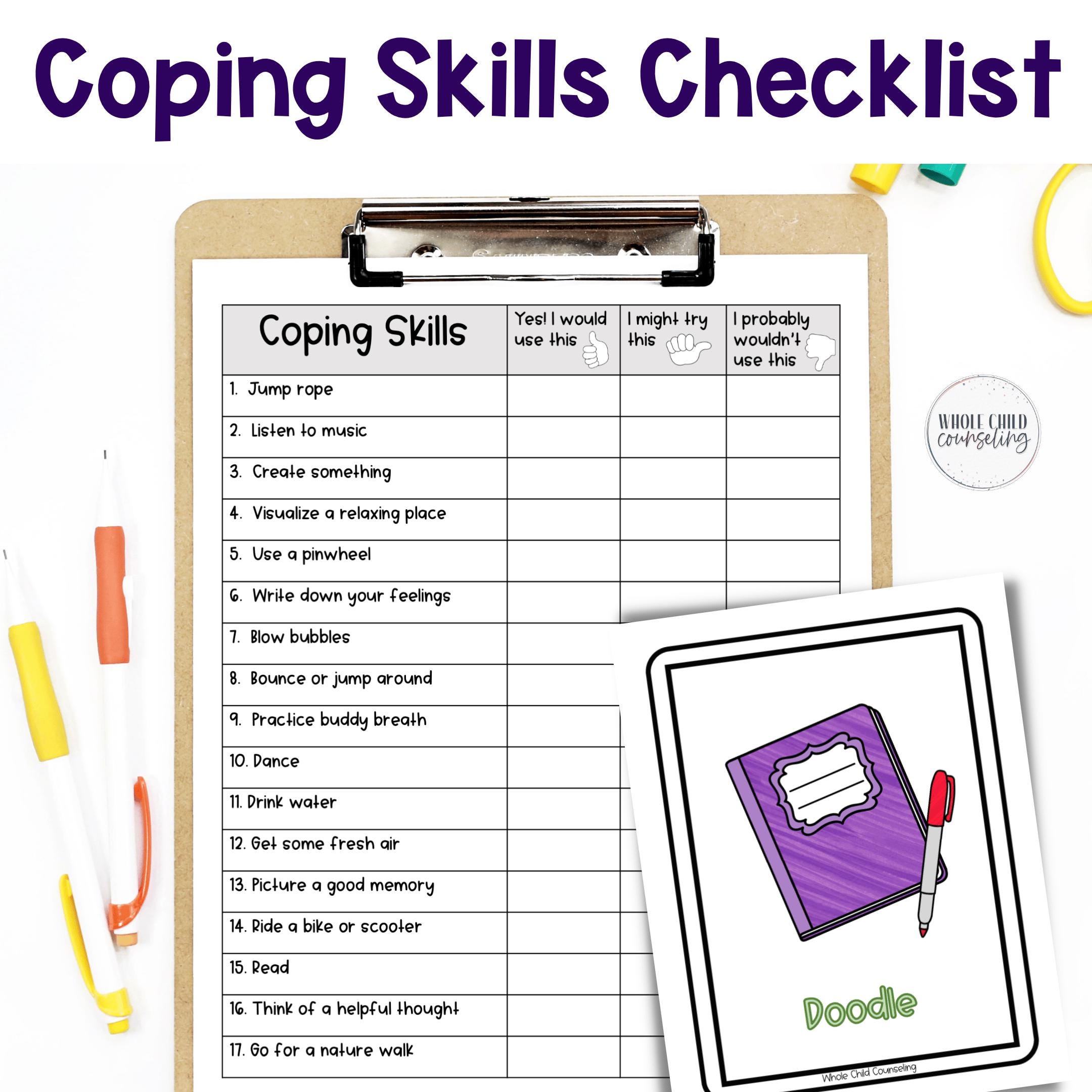 Coping Skills Toolbox for Kids, Digital Calm Down Corner Printables ...