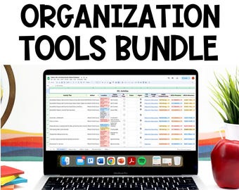 Counselor Organizational Bundle, Editable Spreadsheet, Searchable Database, Organization Templates, Therapist Organization Database