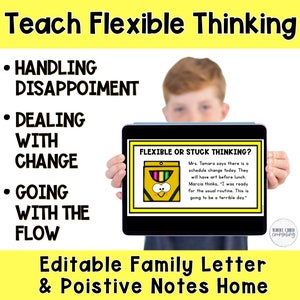 Stuck and Flexible Thinking Scenarios Game & Activities Set 1, Social Emotional Learning Worksheets for Kids, Child Development Therapy Tool