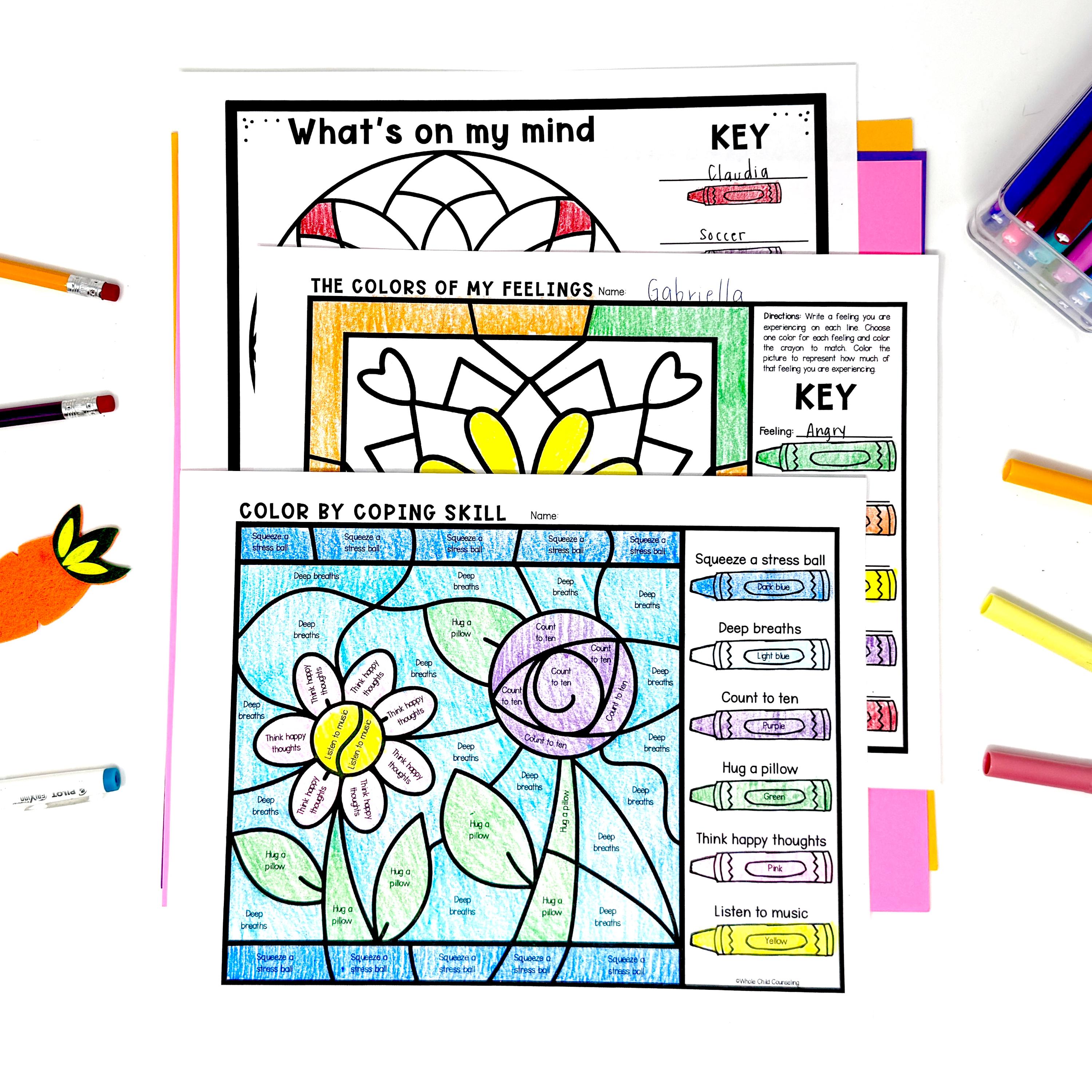 Spring Coping Infographic Spring Color by Code Easter Feelings, Social Emotional Learning ...
