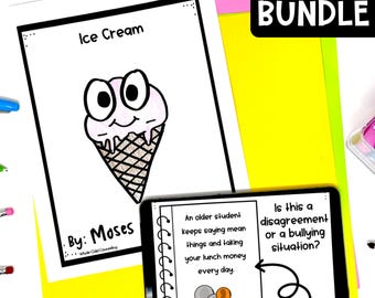 Social Emotional Learning Guided and Directed Drawing Counseling Bundle, Homeschool Printable Kids Activities for CBT, Worksheets for Kids