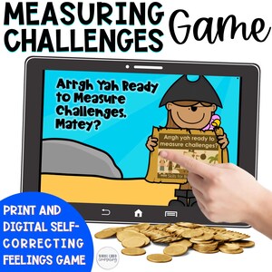 Size of the Problem Activity, Measuring Challenges Game, Social Emotional Learning, Print and Digital Activity, SEL Counseling Game for Kids
