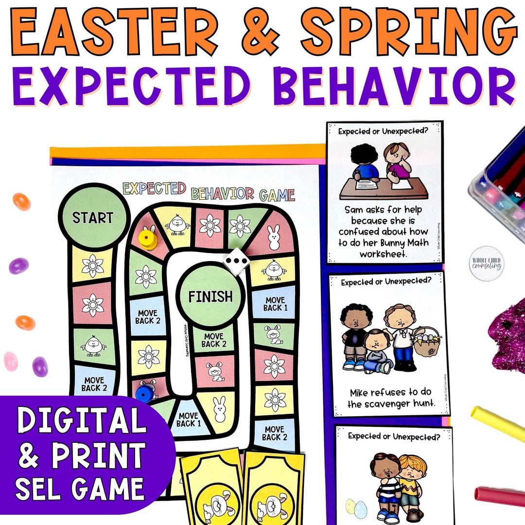 Easter Game, Expected Vs Unexpected Behavior, Spring Social Emotional ...