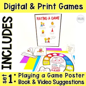 Stuck and Flexible Thinking Scenarios Game & Activities Set 1, Social Emotional Learning Worksheets for Kids, Child Development Therapy Tool