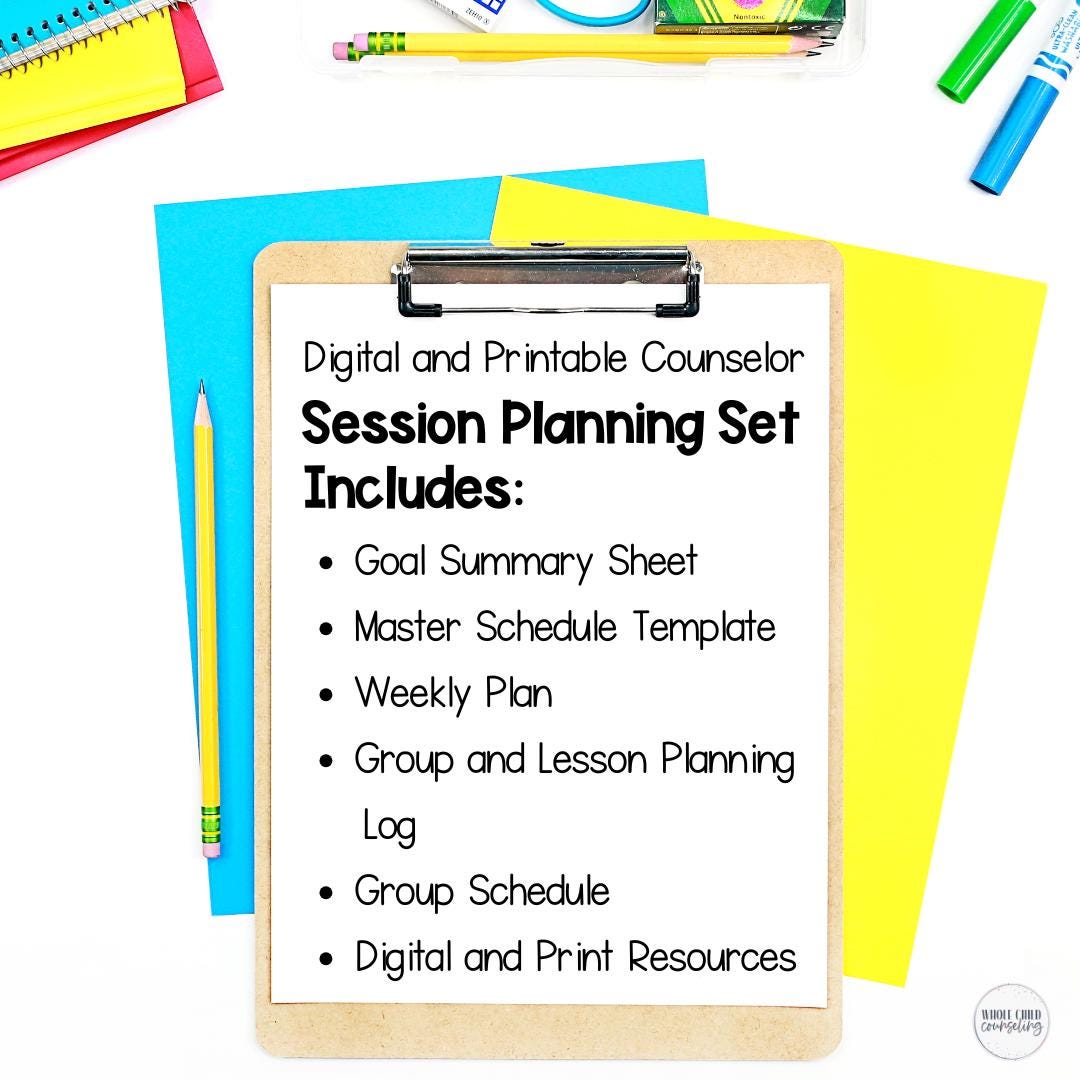 Session Planner Guide Counselor Session Planning Set, Counselor Organization, Therapist ...