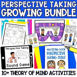 Perspective Taking & Theory of Mind Social Skills Kids Activity Bundle, Kids Empathy Tools and Printable Games for SEL and Speech Therapy