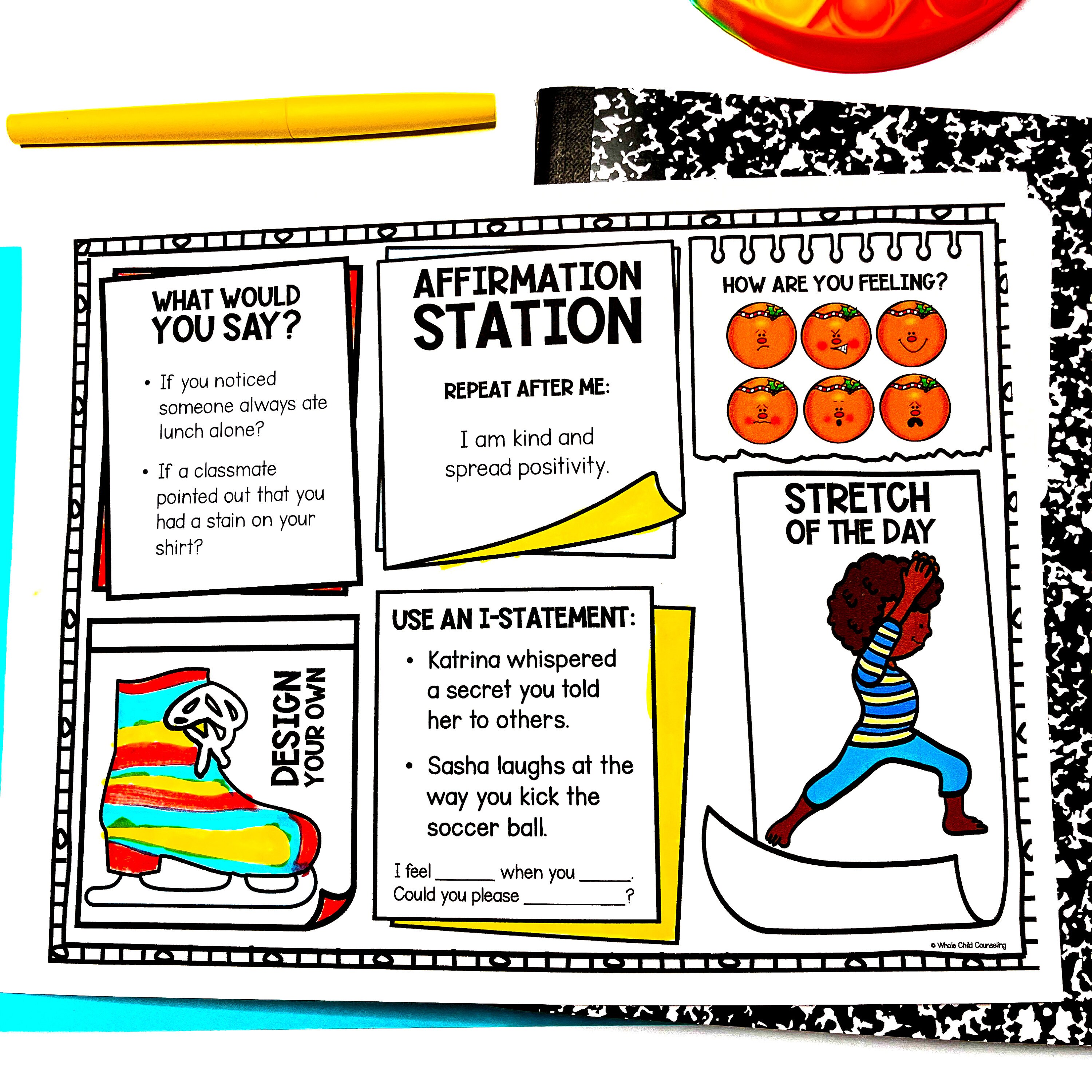 Lunch Bunch Placemats SEL Worksheets 2, Morning Meeting Social Skills ...