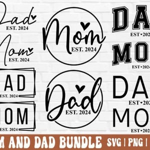 Mom and Dad SVG Bundle, Mom And Dad Svg Bundle Dad perro papá, svg Mother's Day SVG figuras familiares mamá svg fathers day